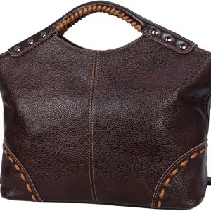 Leather Satchel Bags for Women Designer Crossbody Bag Tote Purses with Compartments Women’s Top Handle Handbags