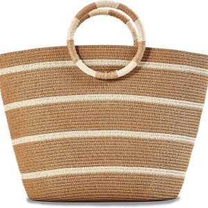 Beach Bags for Women Straw Tote Bag Summer Beach Bag Large Woven Straw Tote for Vacation Holiday
